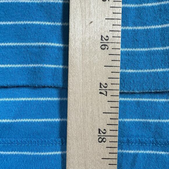 Polo Ralph Lauren Polo Shirt Mens Large Blue Striped Collard Embroidered Golf - Picture 6 of 8